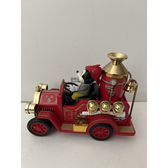 Vintage RARE Walt Disney Mickey Mouse In Old Timers Fire Truck #5 Masudaya Japan - Picture 4 of 6